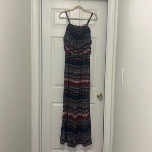 Wide legged pattern 100% polyester jumpsuit: Never worn